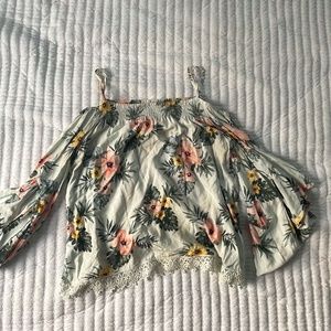 floral, off the shoulder top